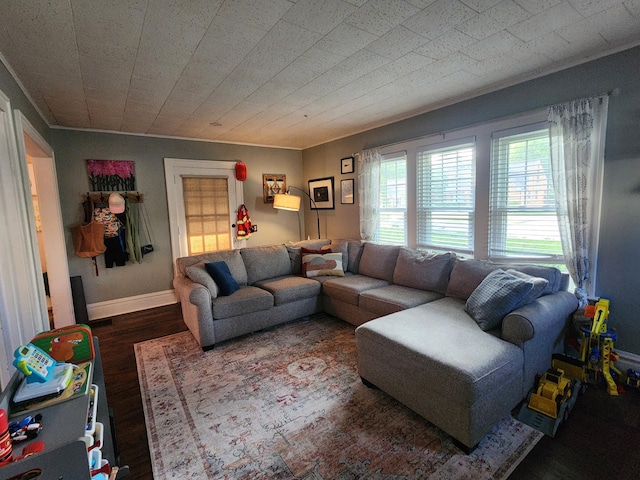 1908 Lakeway Ave, Kalamazoo, MI 49001 - living room with wood finished floors and baseboards