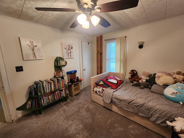 1908 Lakeway Ave, Kalamazoo, MI 49001 - carpeted bedroom with ceiling fan
