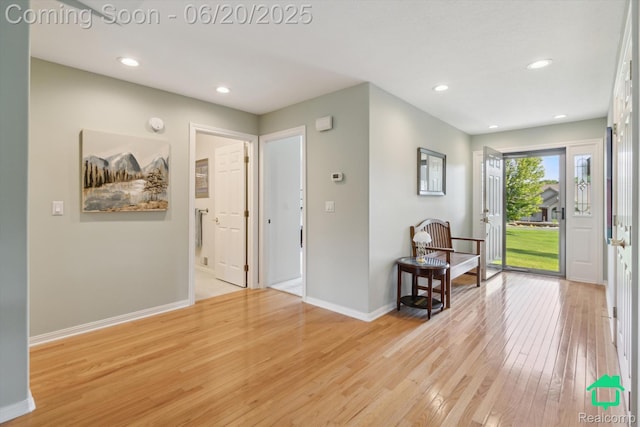 4273 Fairway Ln, Jackson, MI 49201 - entryway featuring light wood-style flooring and recessed lighting