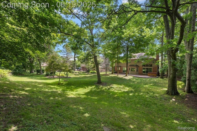 2082 Avon Lake Ln, Rochester Hills, MI 48307 - view of green lawn featuring a patio area