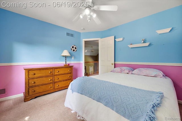 2082 Avon Lake Ln, Rochester Hills, MI 48307 - bedroom featuring carpet floors and ceiling fan