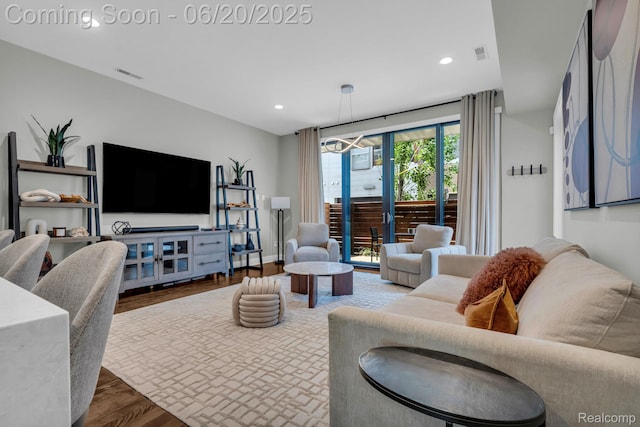 2648 John R St, Detroit, MI 48201 - living area with wood finished floors and recessed lighting