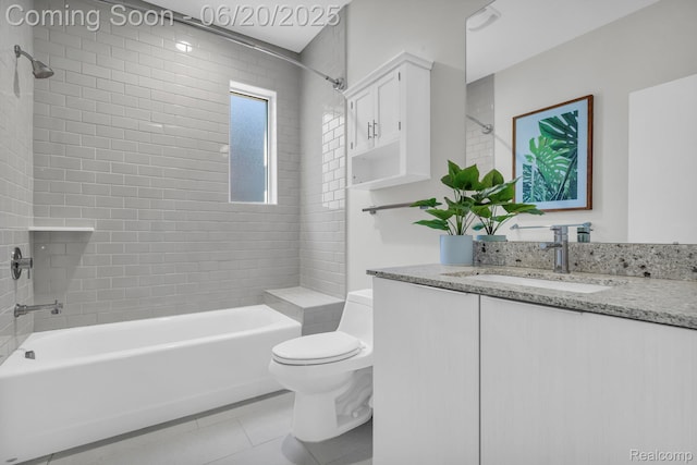2648 John R St, Detroit, MI 48201 - bathroom featuring shower / washtub combination, vanity, and tile patterned floors