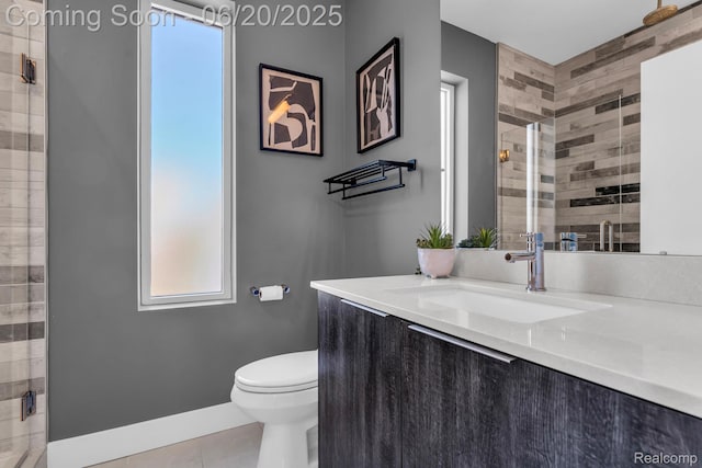 2648 John R St, Detroit, MI 48201 - bathroom with vanity, tile patterned floors, and a stall shower