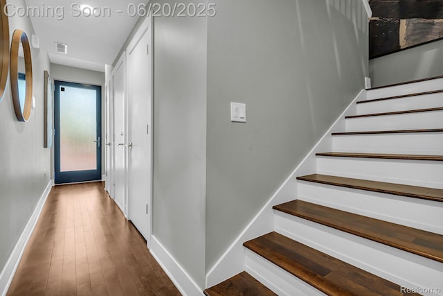 2648 John R St, Detroit, MI 48201 - stairs with baseboards and wood finished floors