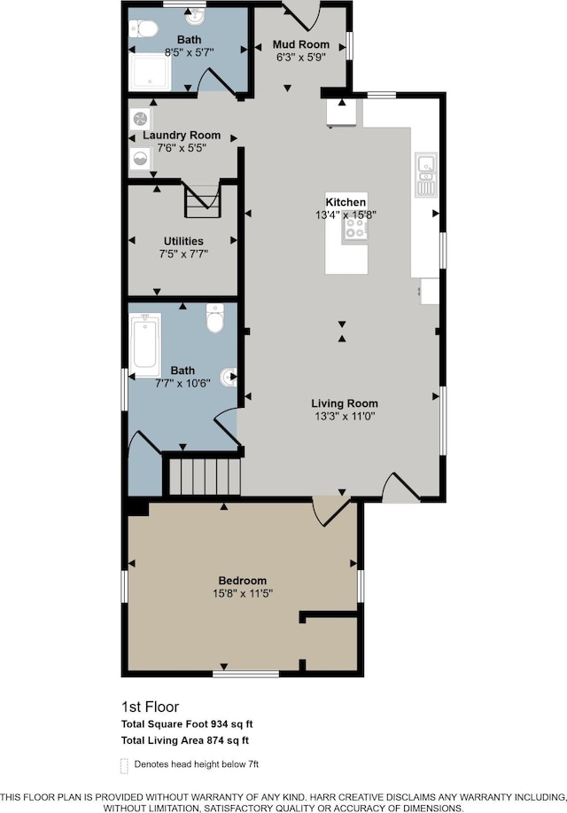 204 Maple St, Durand, MI 48429 - view of floor plan / room layout