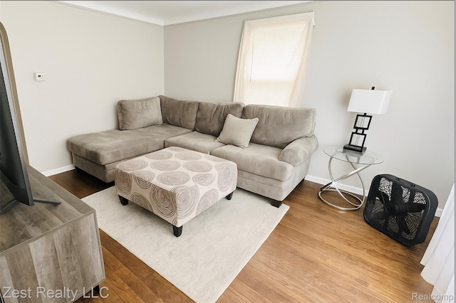 15684 Manning St, Detroit, MI 48205 - living room featuring wood finished floors and baseboards