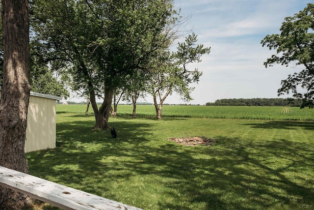 8667 Thompson Hwy, Blissfield, MI 49228 - view of green lawn featuring a view of countryside and agricultural plots