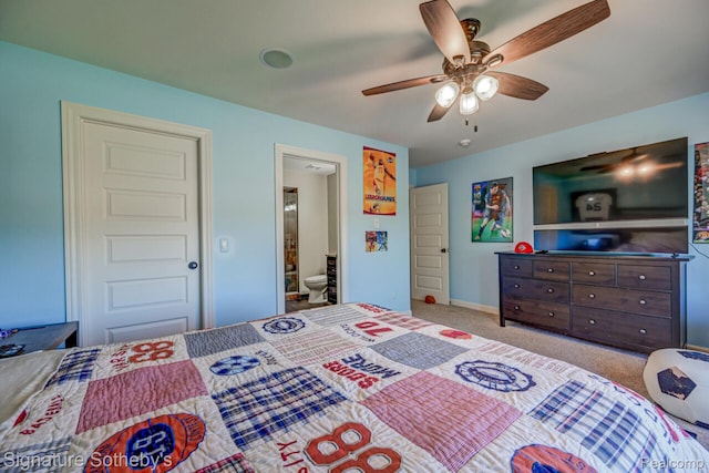 3225 Legacy Ct, West Bloomfield, MI 48323 - carpeted bedroom with a ceiling fan and baseboards