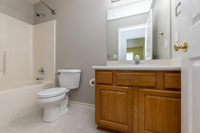 4351 Knollcrest Dr, Ann Arbor, MI 48108 - full bathroom with washtub / shower combination, vanity, and tile patterned flooring