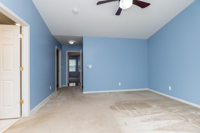 4351 Knollcrest Dr, Ann Arbor, MI 48108 - empty room featuring ceiling fan, light colored carpet, and a smoke detector