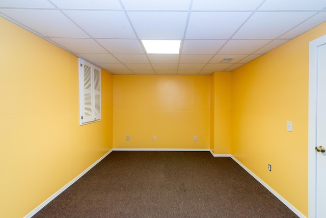 4351 Knollcrest Dr, Ann Arbor, MI 48108 - carpeted spare room featuring a drop ceiling and baseboards