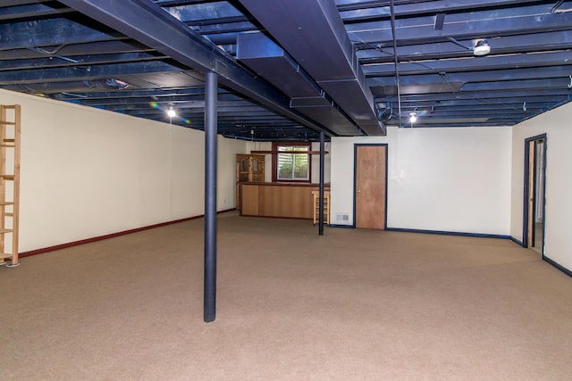 4351 Knollcrest Dr, Ann Arbor, MI 48108 - basement featuring carpet floors and baseboards