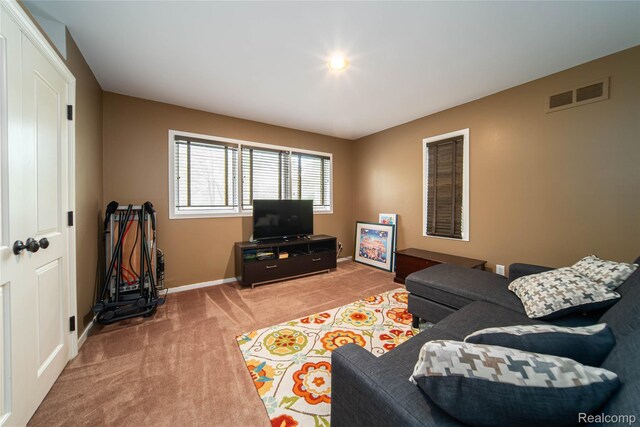 4683 Maura Ln, West Bloomfield, MI 48323 - living room with carpet flooring and baseboards