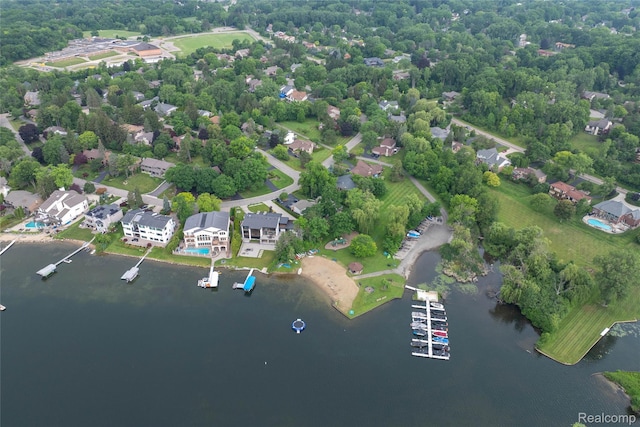 4683 Maura Ln, West Bloomfield, MI 48323 - drone / aerial view of a large body of water