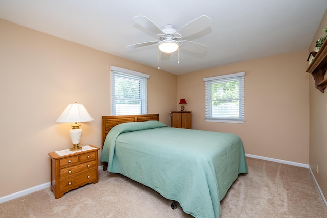 2729 Horton Ct, Niles, MI 49120 - bedroom with light carpet and a ceiling fan