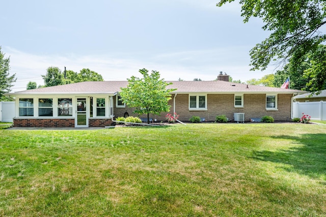 2729 Horton Ct, Niles, MI 49120 - ranch-style house with brick siding and a chimney