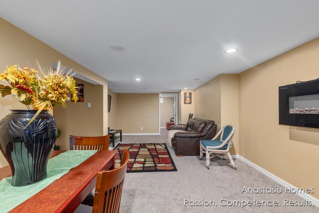 4516 Burgis Ave SE, Grand Rapids, MI 49508 - living area with carpet and recessed lighting