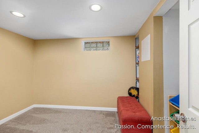 4516 Burgis Ave SE, Grand Rapids, MI 49508 - basement featuring carpet and recessed lighting