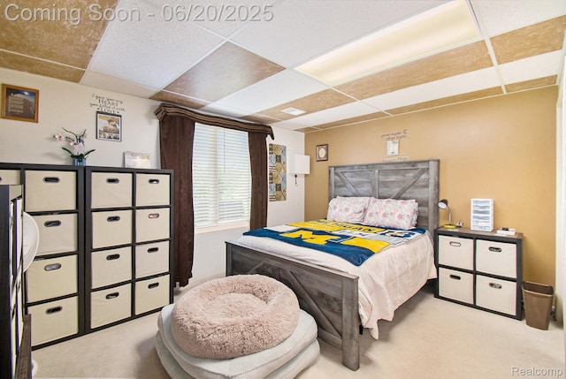 6073 Belmont Ct E, Grand Blanc, MI 48439 - bedroom with a paneled ceiling, carpet floors, and refrigerator
