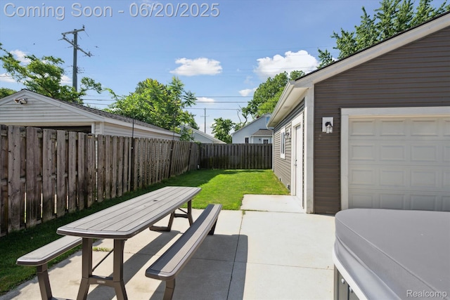 1920 Rowland Ave, Royal Oak, MI 48067 - fenced backyard with outdoor dining space and a patio