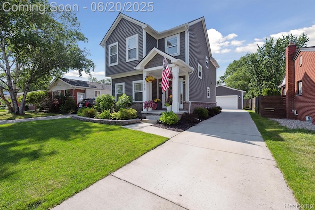 1920 Rowland Ave, Royal Oak, MI 48067 - view of front of house featuring a detached garage and brick siding