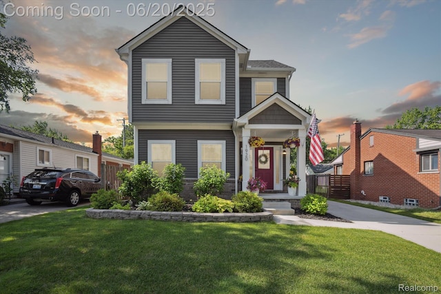 1920 Rowland Ave, Royal Oak, MI 48067 - view of front facade featuring a front lawn and a porch