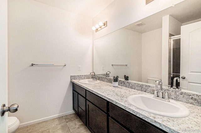 478 N Wixom Rd, Wixom, MI 48393 - full bath featuring double vanity and a shower with shower door