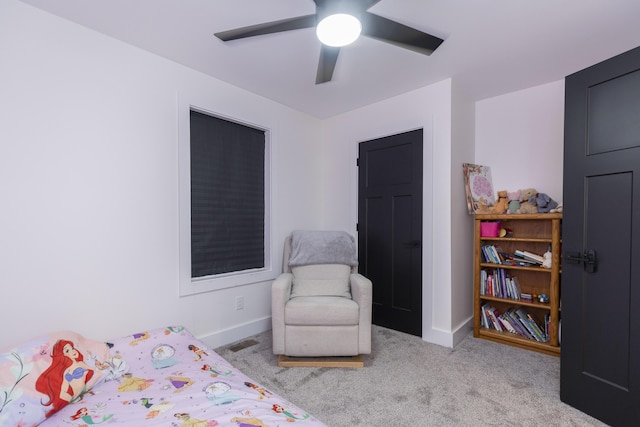 21536 Fieldview Dr, Edwardsburg, MI 49112 - carpeted bedroom featuring baseboards and ceiling fan