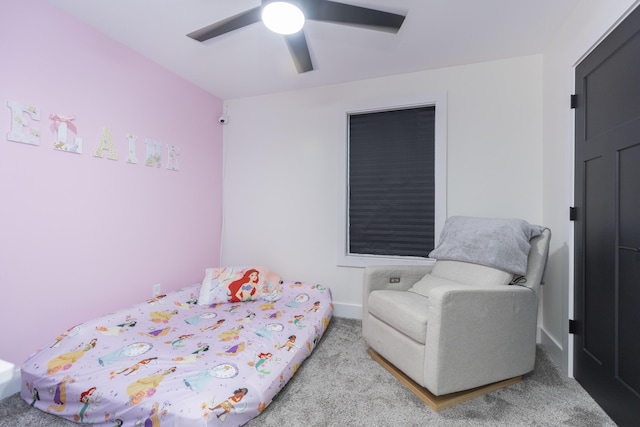 21536 Fieldview Dr, Edwardsburg, MI 49112 - carpeted bedroom with a ceiling fan and baseboards