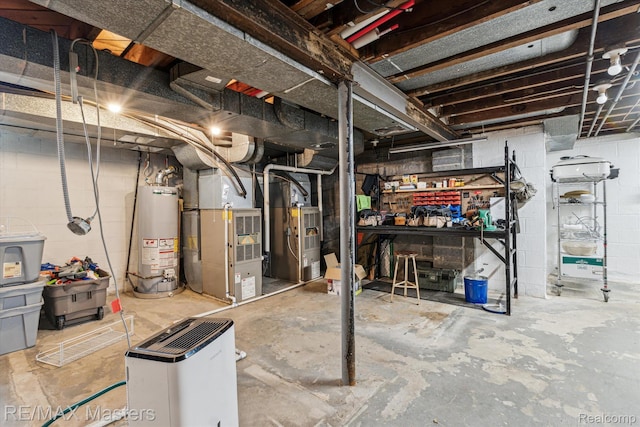 1972 Theodore St, Trenton, MI 48183 - unfinished below grade area featuring water heater and heating unit
