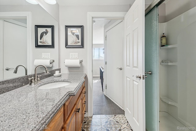 1972 Theodore St, Trenton, MI 48183 - full bathroom featuring tile patterned floors, vanity, and a stall shower
