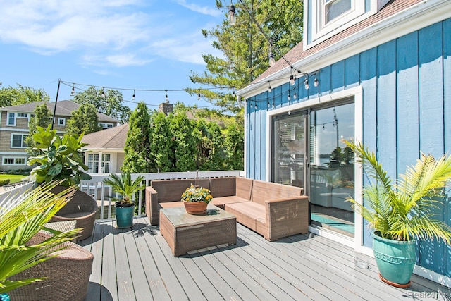 11501 Torrey Rd, Fenton, MI 48430 - deck featuring an outdoor hangout area