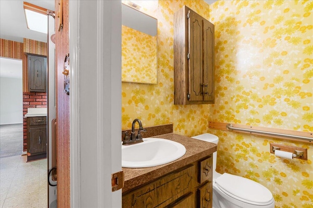 360 Wood Creek Dr, Howell, MI 48843 - half bathroom with vanity and toilet