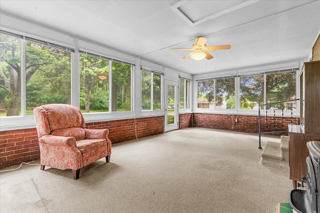 360 Wood Creek Dr, Howell, MI 48843 - sunroom / solarium with healthy amount of natural light and ceiling fan