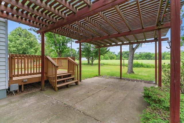 360 Wood Creek Dr, Howell, MI 48843 - view of patio / terrace featuring a deck and a pergola