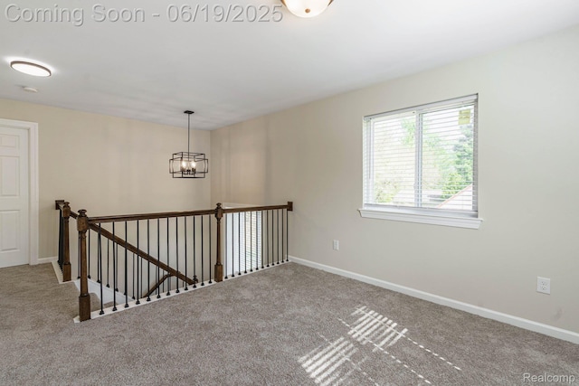 23013 Helen, Southfield, MI 48033 - spare room featuring carpet floors and a chandelier