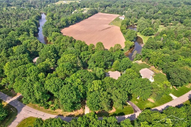 878 S Crooked Tree Ln, Midland, MI 48640 - aerial view of property and surrounding area with a large body of water