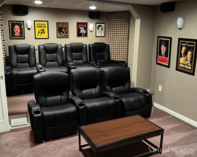 49941 Baychester Blvd, Canton, MI 48187 - cinema room featuring carpet and recessed lighting