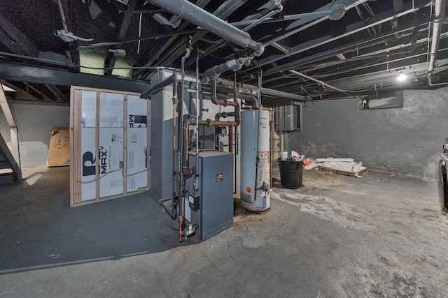 14311 Forrer St, Detroit, MI 48227 - unfinished basement with gas water heater