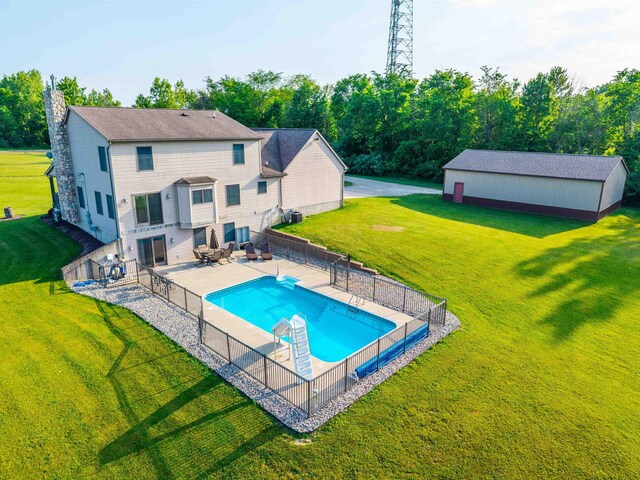 6360 Ray Rd, Swartz Creek, MI 48473 - view of swimming pool with a patio area and a water slide