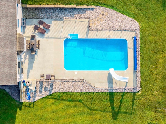 6360 Ray Rd, Swartz Creek, MI 48473 - aerial view of property and surrounding area featuring a pool