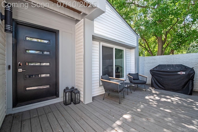 418 E 5th St Unit 2, Royal Oak, MI 48067 - wooden terrace with grilling area