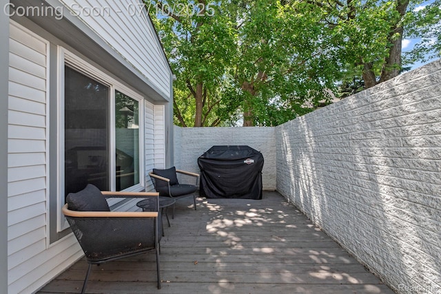418 E 5th St Unit 2, Royal Oak, MI 48067 - wooden terrace with a grill