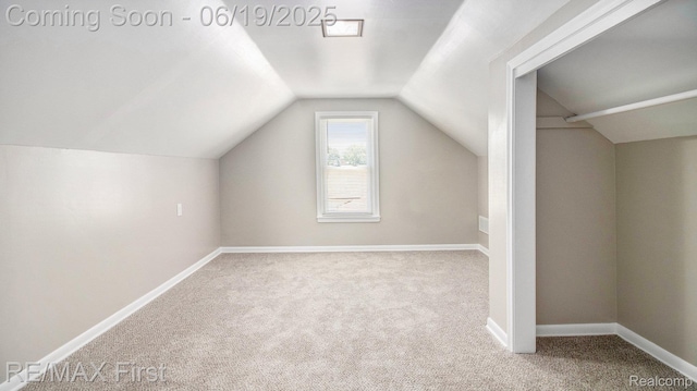 24520 Laetham Ave, Saint Clair Shores, MI 48021 - additional living space with carpet flooring and lofted ceiling