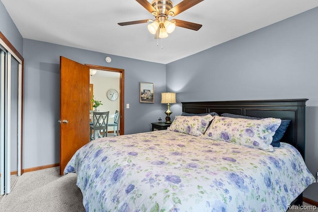 316 N Seymour Rd, Flushing, MI 48433 - carpeted bedroom with a closet and a ceiling fan