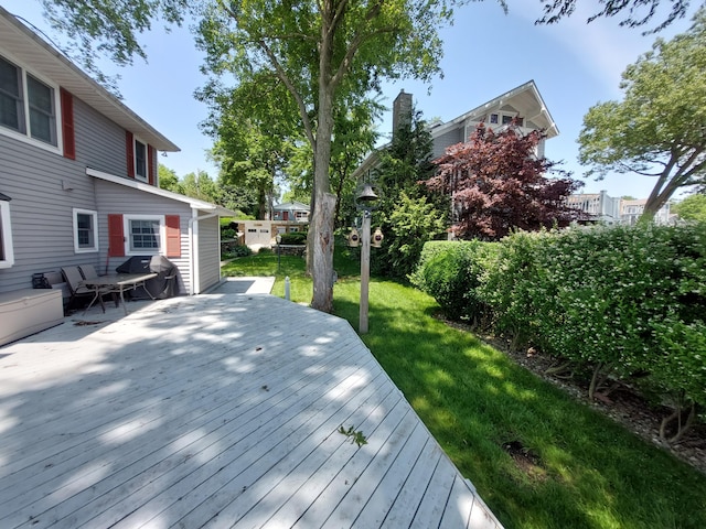 23675 N Shore Dr, Edwardsburg, MI 49112 - wooden deck with a yard