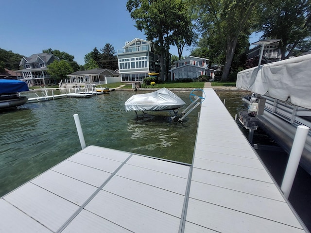 23675 N Shore Dr, Edwardsburg, MI 49112 - dock with a water view
