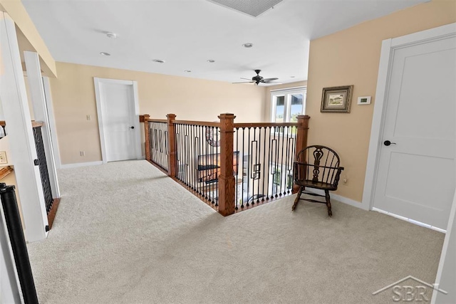 4394 N Francis Shores Ave, Sanford, MI 48657 - hall featuring carpet floors and recessed lighting