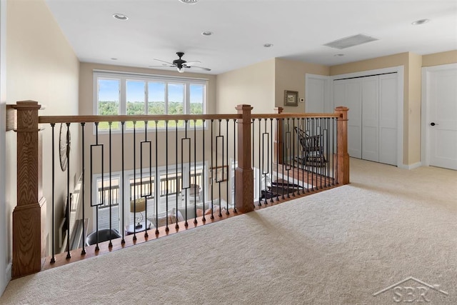 4394 N Francis Shores Ave, Sanford, MI 48657 - corridor featuring carpet floors and recessed lighting